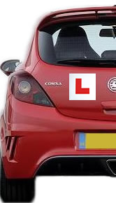 Car and L-plate