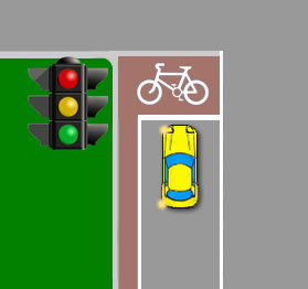 cycle lane solid white line