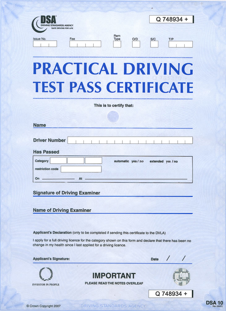 Practical driving test pass rates 2017
