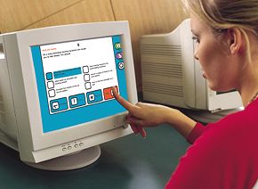 Theory test touch screen