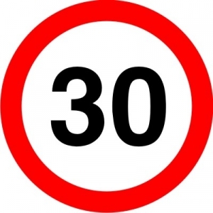 30mph speed limit sign