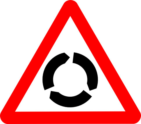 UK roundabout sign