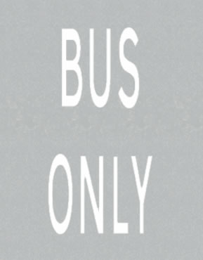 Bus only road marking