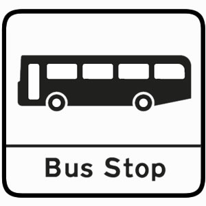 Bus stop sign