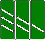 Dual carriageway sign