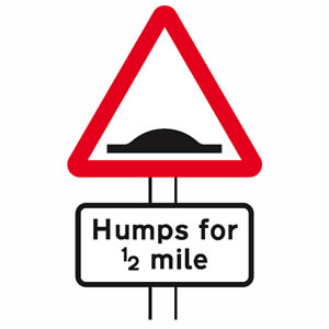 Road humps sign