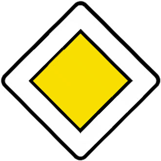 French road signs yellow diamond