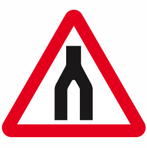 Dual carriageway ends sign