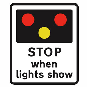 Light signals sign