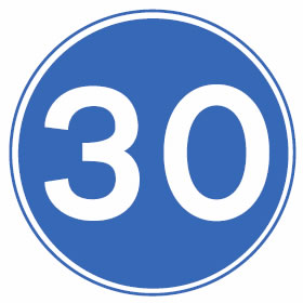 Minimum speed limit sign