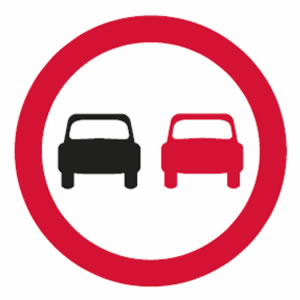 No overtaking sign