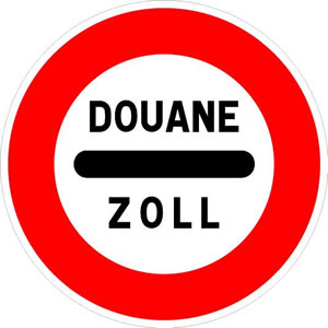 Panneau douane