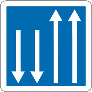 Panneau route à chaussées séparées