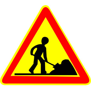 Panneau travaux