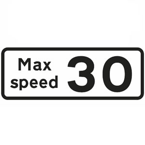 Advisory maximum speed limit sign