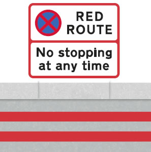Red route no stopping