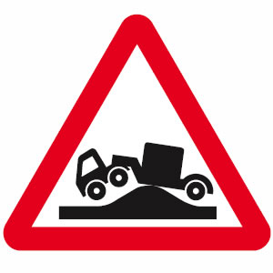 Risk of grounding road sign