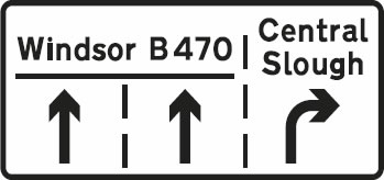 Road lane sign