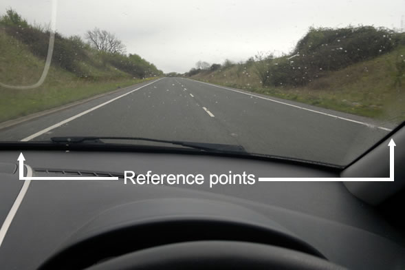 Road positioning reference points