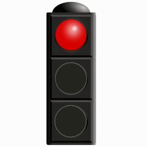 Red traffic light