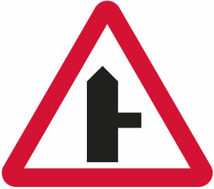 Side road sign