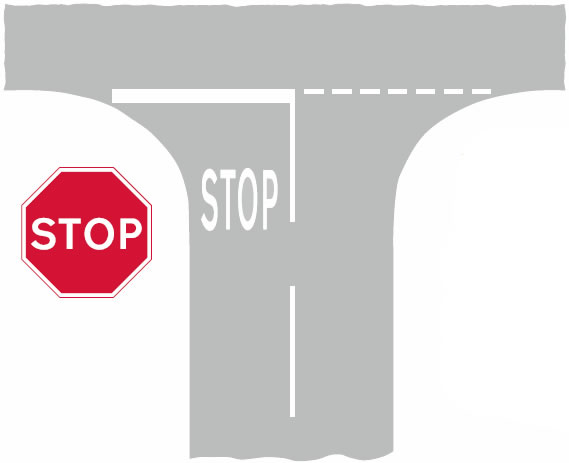 Stop line road markings