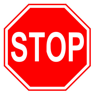 Stop road sign