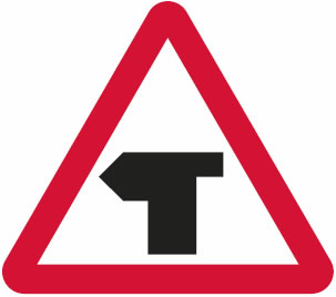 T-junction sign