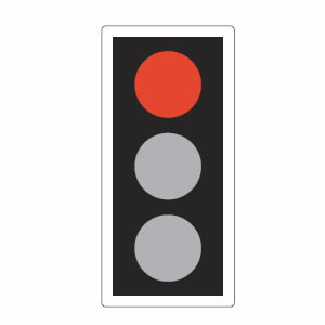 Traffic lights on red