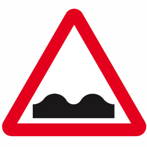 Uneven road sign