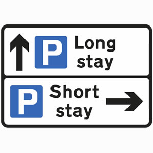 White parking signs