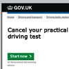 Cancel the practical driving test