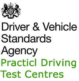 DVSA sign along with test centre name