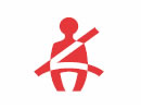 Seat belt reminder warning symbol