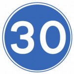 Minimum speed limit sign