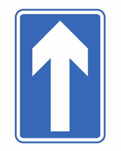 Blue Road Signs
 One Way Street Signs
