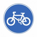 Route for pedal cycles only road sign