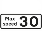 Advisory speed limit sign