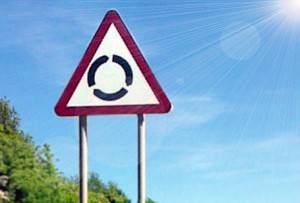 Roundabout sign