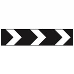 Chevron markings road sign