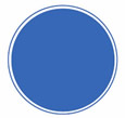 Blue circular road sign theory test question