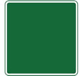 Green road sign questions for theory test