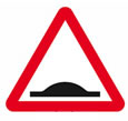 Humps in road sign for theory test question quiz