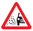 Loose chippings road sign theory test quiz