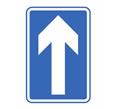 One-way traffic sign for the theory test