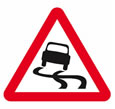 Slippery road surface ahead theory test quiz