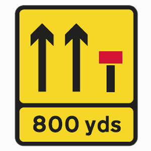 Road works signs