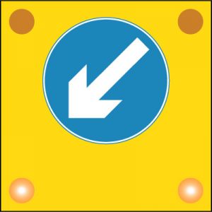 Pass on the left theory test road sign