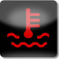 Land Rover / Range Rover / Evoque / Discovery engine temperature dashboard warning light