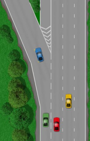 Y-junctions on dual carriageways and motorways